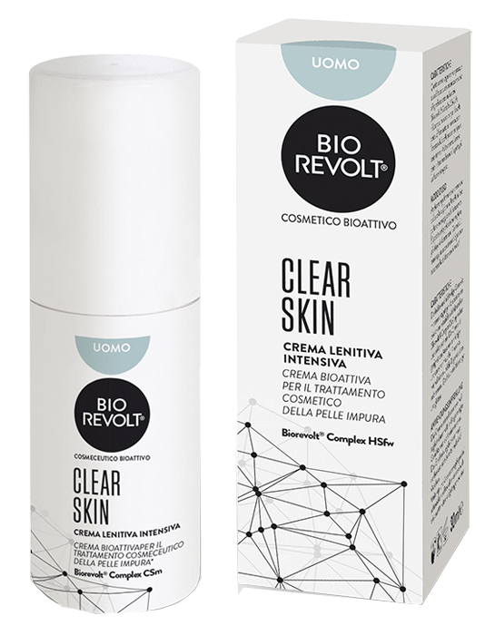 BIOREVOLT RX CLEAR SKIN UOMO CREMA LENITIVA INTENSIVA BIOATTIVA PER PELLE IMPURA 30 ML - Farmacia Murachelli Di Putelli dr. Giovanni