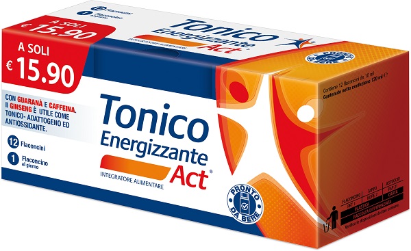 TONICO ENERGIZZANTE ACT 12 FLACONCINI DA 10 ML - Farmacia Murachelli Di Putelli dr. Giovanni