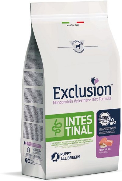 EXCLUSION MONOPROTEIN VETERINARY DIET FORMULA DOG INTESTINAL PUPPY PORK AND RICE ALL BREEDS 2 KG DRY - Farmacia Murachelli Di Putelli dr. Giovanni