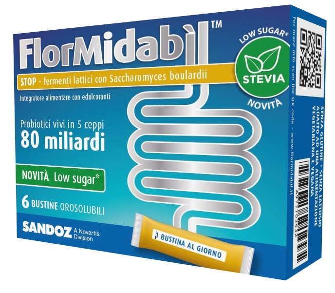 FLORMIDABIL STOP 6 BUSTINE CON STEVIA - Farmacia Murachelli Di Putelli dr. Giovanni