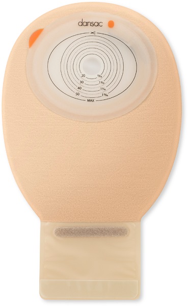 DANSAC NOVALIFE TRE 1 SACCA APERTA OPACA PIANA MIDI PER ILEOSTOMIA CON FINESTRA RITAGLIABILE 15-55X70 MM 420 ML 30 PEZZI - Farmacia Murachelli Di Putelli dr. Giovanni