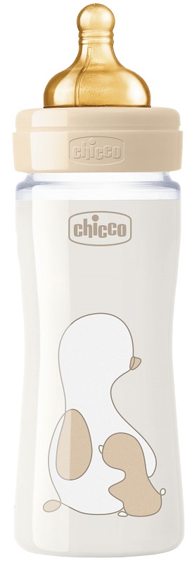 CHICCO BIBERON ORIGINAL 240ML VETRO 1 FORO 1 FORO UNISEX CON TETTARELLA IN CAUCCIU' - Farmacia Murachelli Di Putelli dr. Giovanni