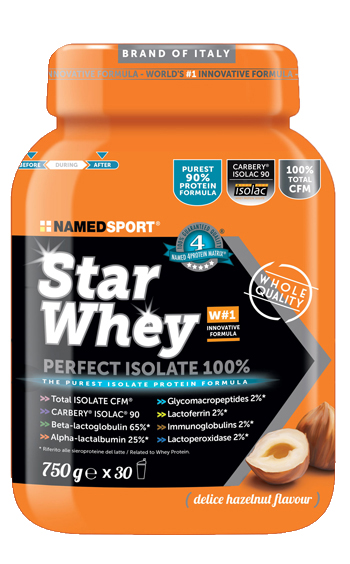 STAR WHEY PERFECT ISOLATE 100% DELICE HAZELNUT 750 G - Farmacia Murachelli Di Putelli dr. Giovanni