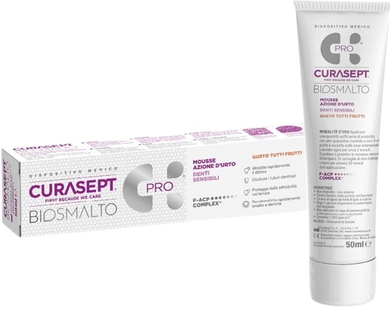 CURASEPT BIOSMALTO MOUSSE DENTI SENSIBILI 50 ML - Farmacia Murachelli Di Putelli dr. Giovanni