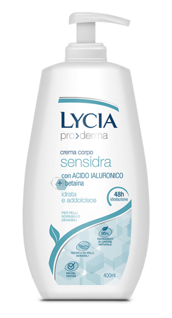 LYCIA PRODERMA CREMA CORPO SENSIDRA 400 ML - Farmacia Murachelli Di Putelli dr. Giovanni