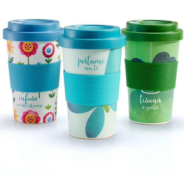 BAMBOO MUG WATERCOLOR FIORI 1 PEZZO - Farmacia Murachelli Di Putelli dr. Giovanni