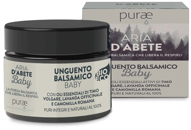 PURAE BALSAMICO UNGUENTO BABY CON OLIO ESSENZIALE ARIA D'ABETE 50 ML - Farmacia Murachelli Di Putelli dr. Giovanni