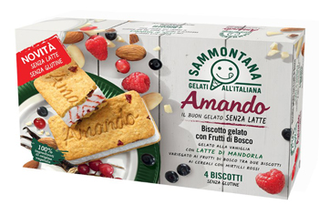 AMANDO BISCOTTO GELATO VANIGLIA CON FRUTTI DI BOSCO 4 PEZZI - Farmacia Murachelli Di Putelli dr. Giovanni