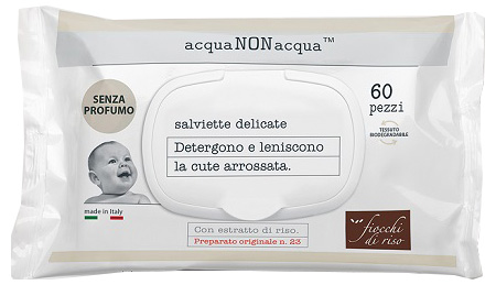 FIOCCHI DI RISO ACQUA NON ACQUA SENZA PROFUMO 60 SALVIETTE - Farmacia Murachelli Di Putelli dr. Giovanni