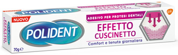POLIDENT FISSATIVO EFFETTO CUSCINETTO ADESIVO PER PROTESI DENTALI 70 G - Farmacia Murachelli Di Putelli dr. Giovanni
