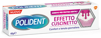 POLIDENT FISSATIVO EFFETTO CUSCINETTO ADESIVO PER PROTESI DENTALI 40 G - Farmacia Murachelli Di Putelli dr. Giovanni