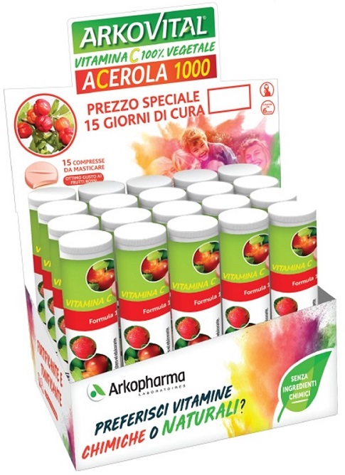 ARKOVITAL ACEROLA 1000 15 COMPRESSE - Farmacia Murachelli Di Putelli dr. Giovanni