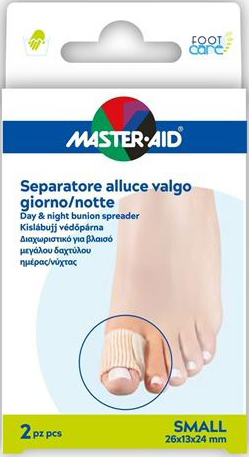 DIVARICATORE ALLUCE GIORNO/NOTTE MASTER-AID FOOTCARE SMALL 2 PEZZI D11 - Farmacia Murachelli Di Putelli dr. Giovanni