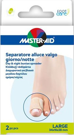 DIVARICATORE ALLUCE GIORNO/NOTTE MASTER-AID FOOTCARE LARGE 2 PEZZI D12 - Farmacia Murachelli Di Putelli dr. Giovanni