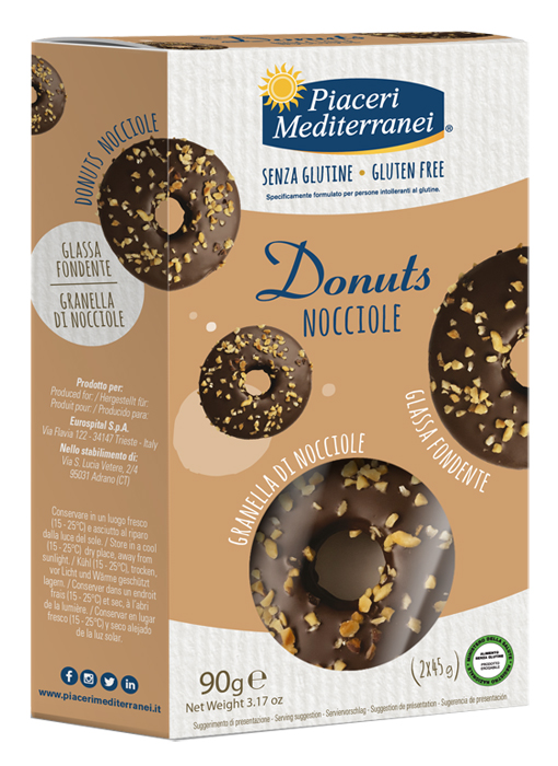 PIACERI MEDITERRANEI DONUTS NOCCIOLE 90 G - Farmacia Murachelli Di Putelli dr. Giovanni