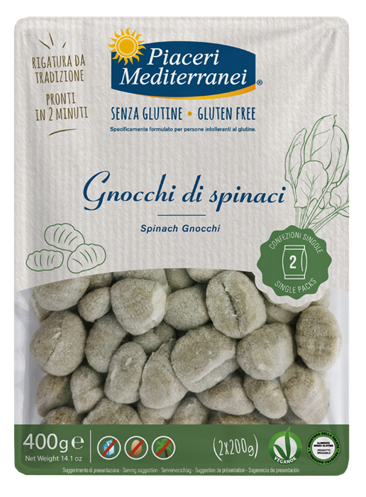 PIACERI MEDITERRANEI GNOCCHI DI SPINACI 400 G - Farmacia Murachelli Di Putelli dr. Giovanni