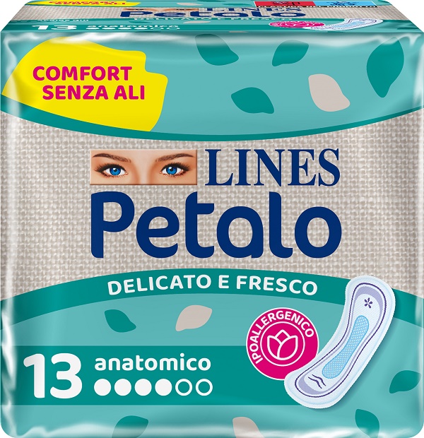 LINES PETALO BLU ASSORBENTE ANATOMICO 13 PEZZI - Farmacia Murachelli Di Putelli dr. Giovanni