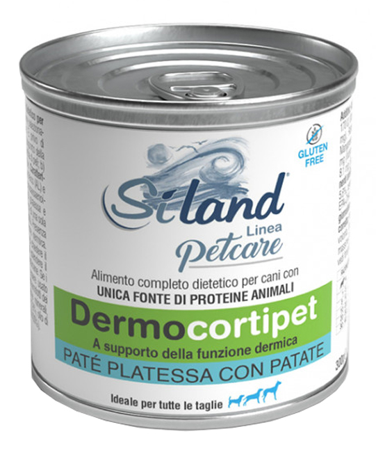 SILAND DERMOCORTIPET UMIDO CANE PLATESSA/PATATA 300 G - Farmacia Murachelli Di Putelli dr. Giovanni