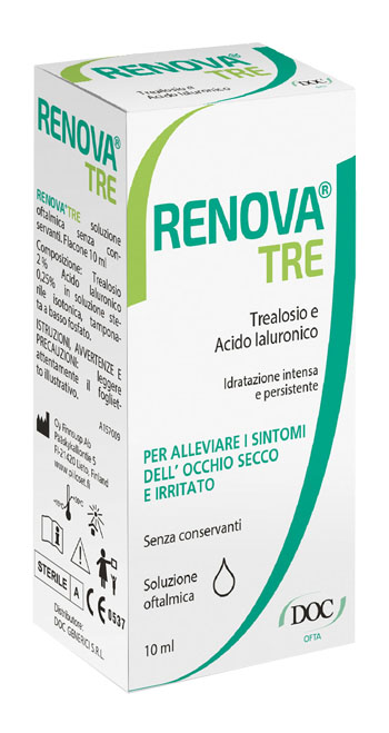 RENOVA TRE COLLIRIO A BASE DI TREALOSIO E ACIDO IALURONICO 10 ML SENZA CONSERVANTI - Farmacia Murachelli Di Putelli dr. Giovanni