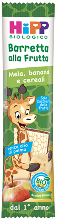 HIPP BIO BARRETTA ALLA FRUTTA MELA/BANANA/CEREALI 23 G - Farmacia Murachelli Di Putelli dr. Giovanni