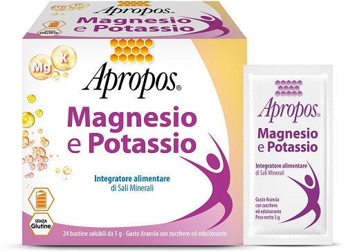 APROPOS MAGNESIO POTASSIO 24 BUSTINE DA 5 G GUSTO ARANCIA - Farmacia Murachelli Di Putelli dr. Giovanni