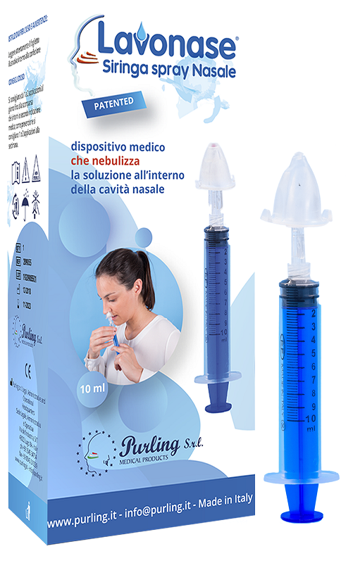LAVONASE SIRINGA SPRAY NASALE NON STERILE 10 ML LUER-LOCK CON CAPPUCCIO + UGELLO NASALE CON RACCORDO LUER-LOCK + PERFORATORE CON VALVOLA NON RITORNO CON TAPPO - Farmacia Murachelli Di Putelli dr. Giovanni
