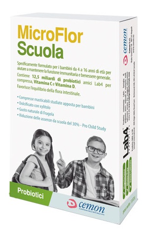 MICROFLOR SCUOLA 30 CAPSULE MASTICABILI - Farmacia Murachelli Di Putelli dr. Giovanni