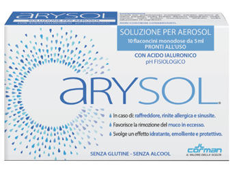 ARYSOL SOLUZIONE ADULTI PER AEROSOL CON ACIDO IALURONICO PH FISIOLOGICO 10 FLACONCINI MONODOSE DA 5 ML - Farmacia Murachelli Di Putelli dr. Giovanni