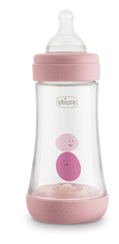 CHICCO BIBERON PERFECT 5 GIRL 240 ML IN SILICONE 2 FORI - Farmacia Murachelli Di Putelli dr. Giovanni