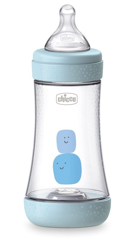 CHICCO BIBERON PERFECT 5 BOY 240 ML IN SILICONE 2 FORI - Farmacia Murachelli Di Putelli dr. Giovanni