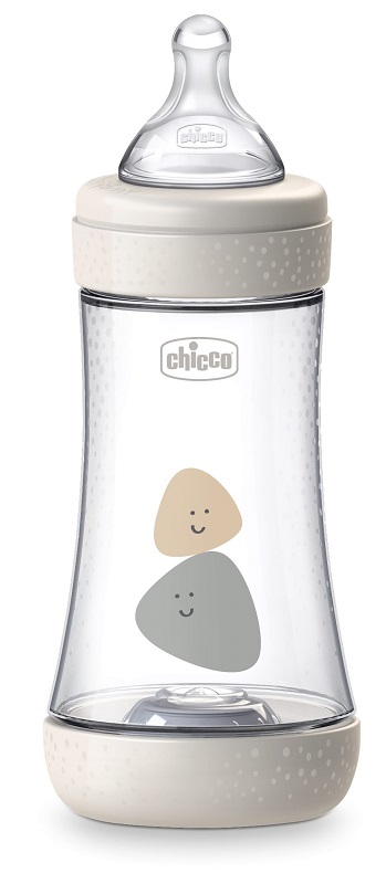 CHICCO BIBERON PERFECT 5 UNISEX 240 ML IN SILICONE 2 FORI - Farmacia Murachelli Di Putelli dr. Giovanni