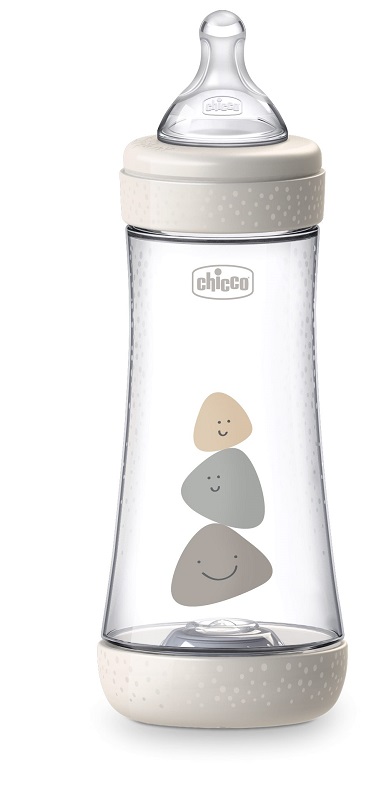 CHICCO BIBERON PERFECT 5 UNISEX 300 ML IN SILICONE 3 FORI - Farmacia Murachelli Di Putelli dr. Giovanni