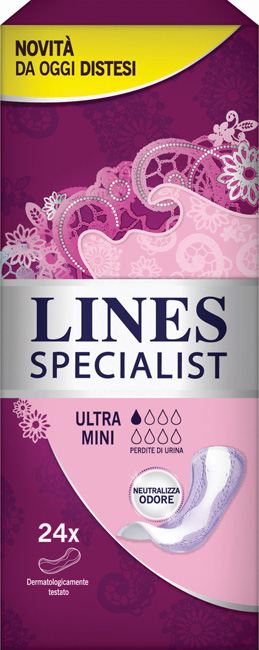 PANNOLONE SAGOMATO LINES SPECIALIST ULTRAMINI 24 PEZZI FARMA - Farmacia Murachelli Di Putelli dr. Giovanni