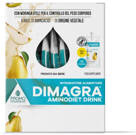 DIMAGRA AMINODIET DRINK PERA 10 POUCH DA 80 G - Farmacia Murachelli Di Putelli dr. Giovanni