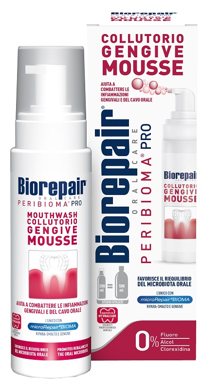 BIOREPAIR ORAL CARE PERIBIOMA PRO COLLUTORIO GENGIVE MOUSSE 200 ML - Farmacia Murachelli Di Putelli dr. Giovanni