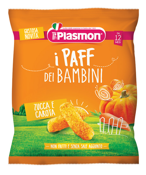 PLASMON DRY SNACK PAFF ZUCCA CAROTE 15 G - Farmacia Murachelli Di Putelli dr. Giovanni