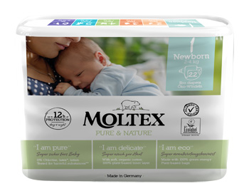 PANNOLINI MOLTEX PURE & NATURE NEW BORN 2-5 KG TAGLIA 1 22 PEZZI - Farmacia Murachelli Di Putelli dr. Giovanni