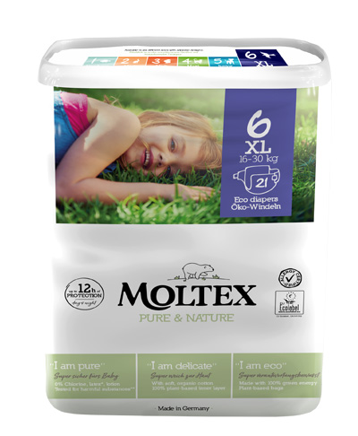 PANNOLINI MOLTEX PURE & NATURE EXTRA LARGE TG 13/18 KG 6 PEZZI - Farmacia Murachelli Di Putelli dr. Giovanni