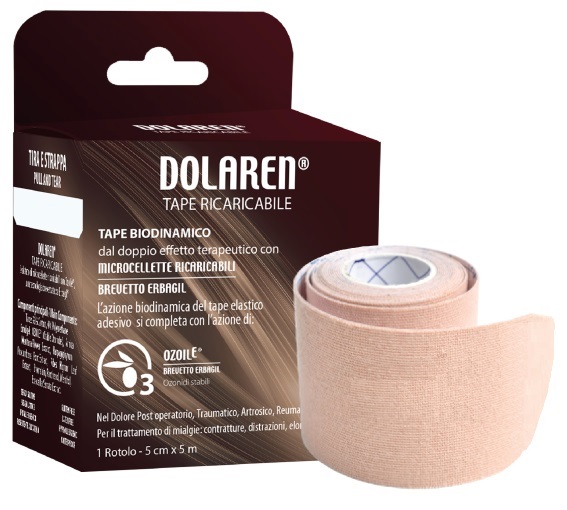 DOLAREN TAPE RICARICABILE CEROTTO TERAPEUTICO BEIGE CM 5X5 M IN ROTOLO - Farmacia Murachelli Di Putelli dr. Giovanni