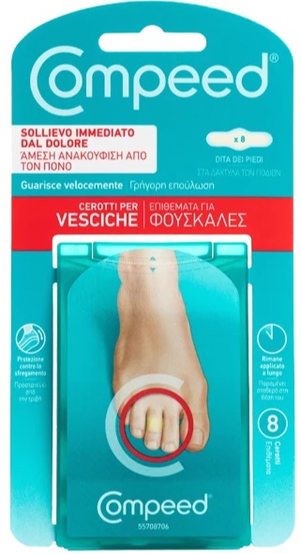 COMPEED CEROTTI PER VESCICHE DITA PIEDI 8 PEZZI CARTON - Farmacia Murachelli Di Putelli dr. Giovanni