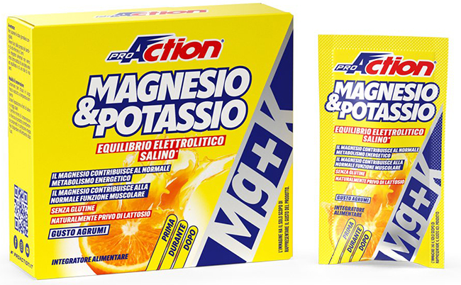 PROACTION MG+K MAGNESIO E POTASSIO SALI ORGANICI 10 BUSTE DA 10 G - Farmacia Murachelli Di Putelli dr. Giovanni