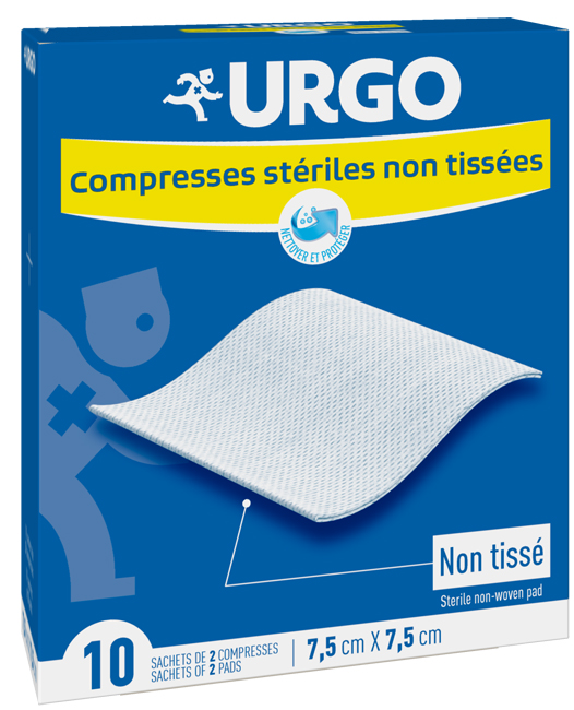 COMPRESSA DI GARZA IN COTONE STERILE URGO 7,5 X 7,5 CM 10 PEZZI - Farmacia Murachelli Di Putelli dr. Giovanni