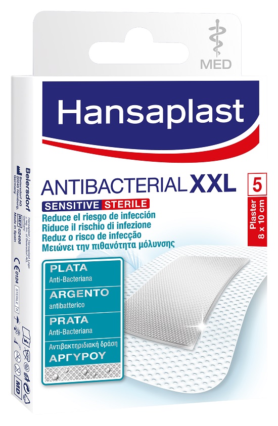 HANSAPLAST SENSITIVE MEDICAZIONE EXTRA EXTRA LARGE SILVER 5 PEZZI - Farmacia Murachelli Di Putelli dr. Giovanni
