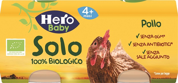 HERO SOLO OMOGENEIZZATO POLLO 100% BIO 2X80G - Farmacia Murachelli Di Putelli dr. Giovanni