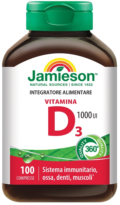 JAMIESON VITAMINA D3 1000 100 COMPRESSE - Farmacia Murachelli Di Putelli dr. Giovanni