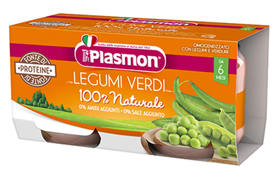 PLASMON OMOGENEIZZATO LEGUMI VERDI 2X80 G - Farmacia Murachelli Di Putelli dr. Giovanni
