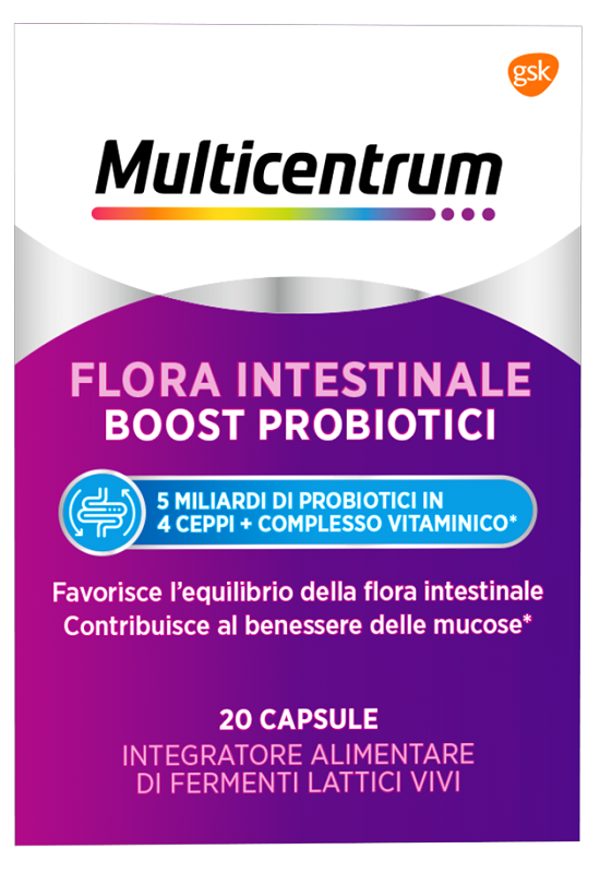 MULTICENTRUM FLORA INTESTINALE BOOST PROBIOTICI 20 CAPSULE - Farmacia Murachelli Di Putelli dr. Giovanni