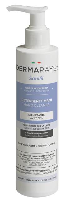 DERMARAYS SANIFIL DETERGENTE MANI IGIENIZZANTE ALOE E LATTOFERRINA 250 ML - Farmacia Murachelli Di Putelli dr. Giovanni