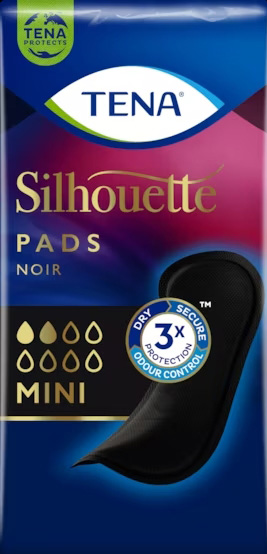 ASSORBENTE NERO INCONTINENZA LEGGERA TENA SILHOUETTE NOIR MINI 18 PEZZI - Farmacia Murachelli Di Putelli dr. Giovanni
