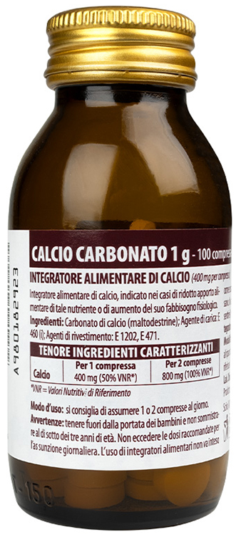 CALCIO CARBONATO NUOVA FORMULA 1 G 100 COMPRESSE - Farmacia Murachelli Di Putelli dr. Giovanni